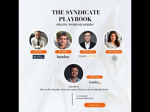 Watch Episode 2: How To Structure Your Investment Thesis and Source Quality Deals